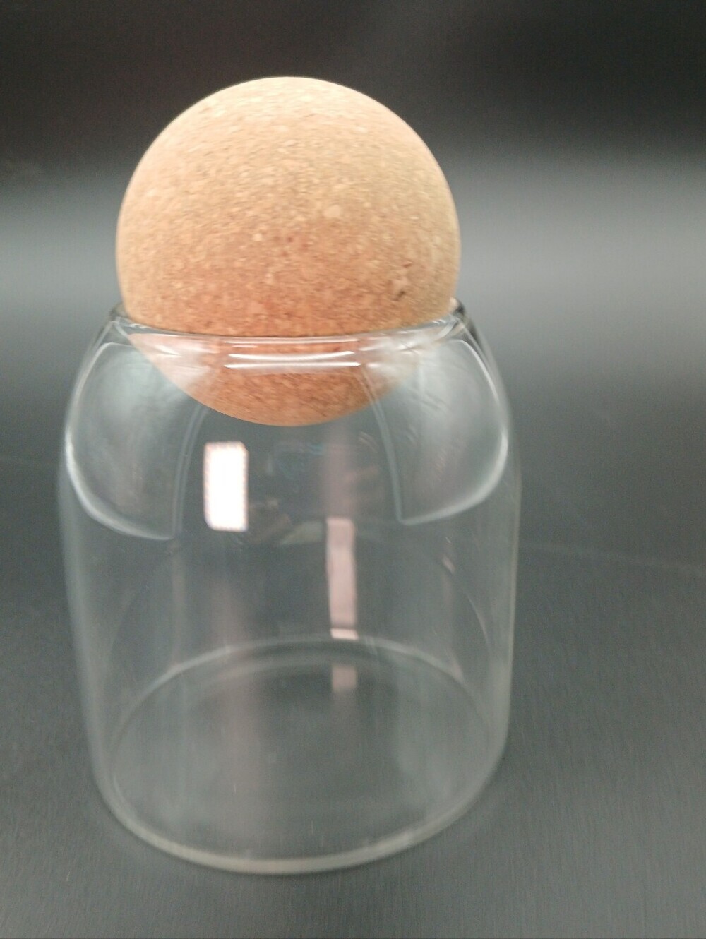 Cork Top Glass Jar - Clear Glass with Natural Cork Lid - Picture 3 of 8